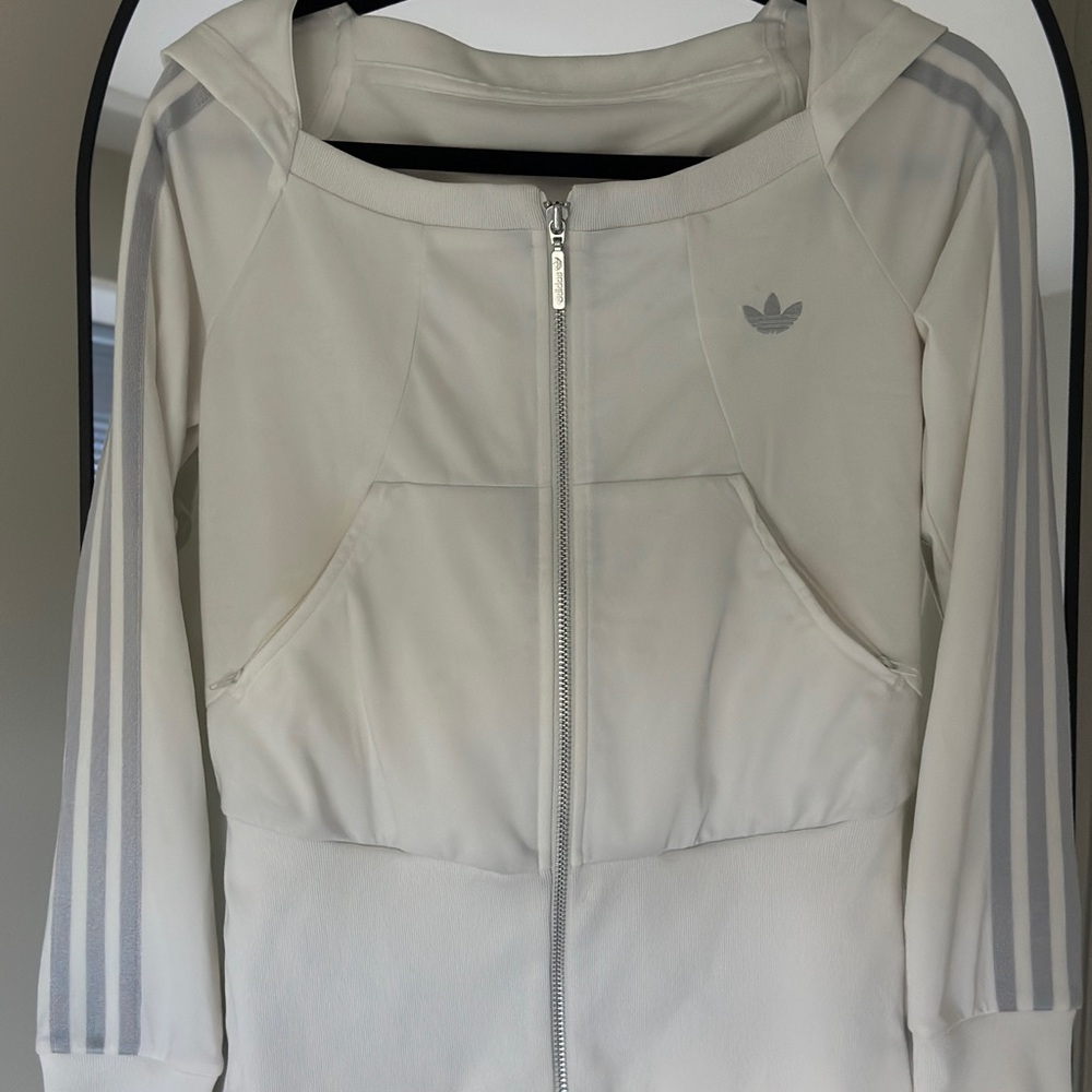 Adidas White Jacket unique design sz38